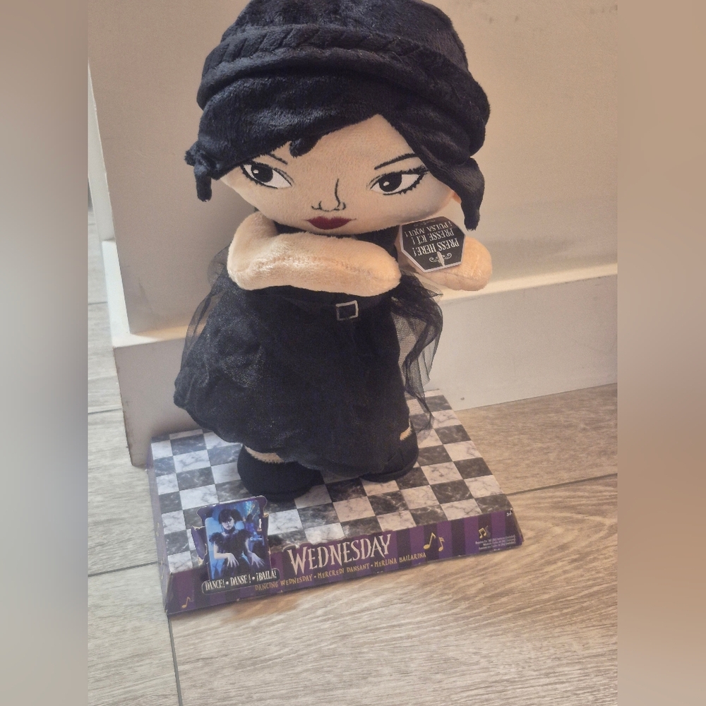 Dancing Wednesday Addams Plush 12.5 Inch Doll. Dancing Doll. New